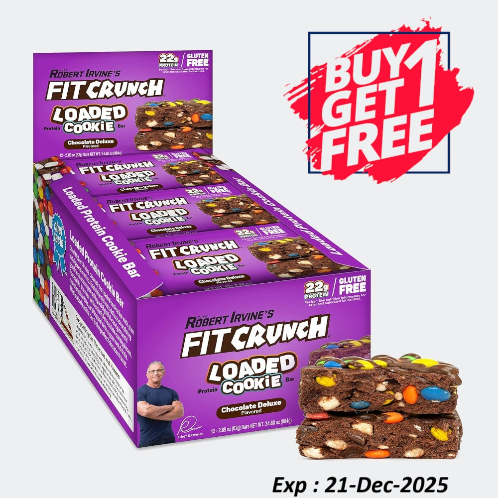FitCrunch Whey Protein Baked Bar - Pack of 12
