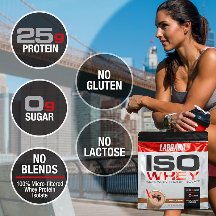 Labrada ISO Whey 100% Whey Protein Isolate 5lb, 25g Protein Post Workout