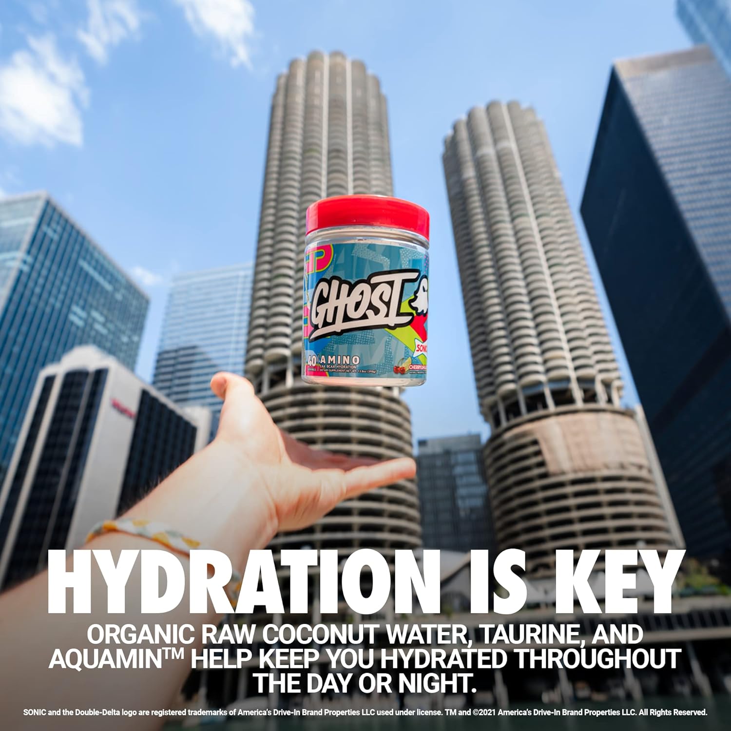 Ghost Essential Amino Acid Supplement 404g  - Blue Raspberry