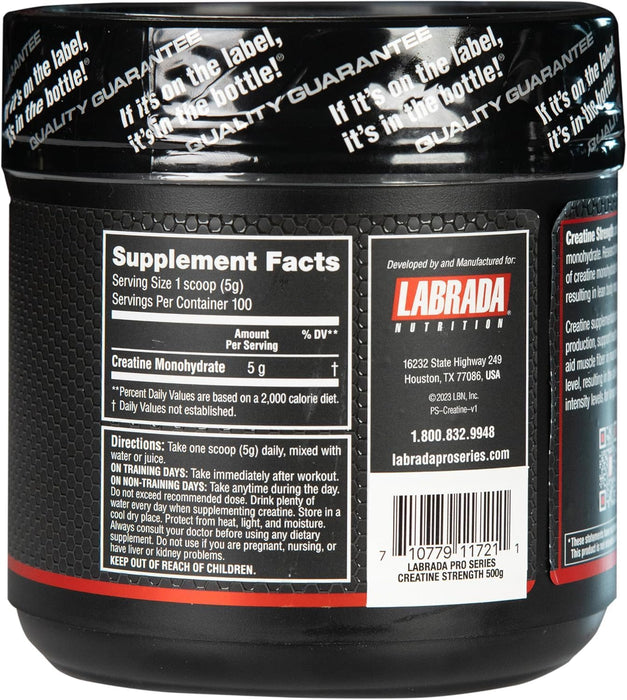 Labrada Pro Series Creatine Strength Unflavoured 100 Servings, 1.1lb