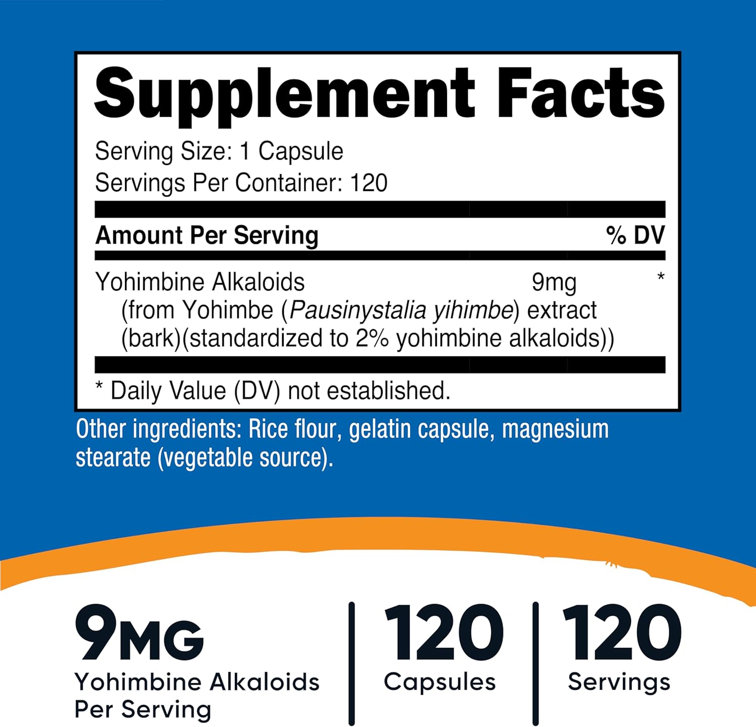 Nutricost Yohimbe Bark Extract 450mg - 120 Capsules