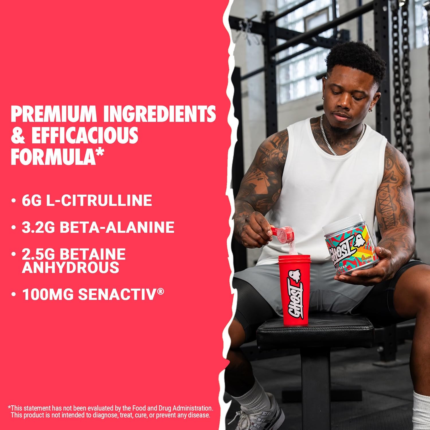 Ghost Legend Pre-Workout Powder 660g - Orange Cream