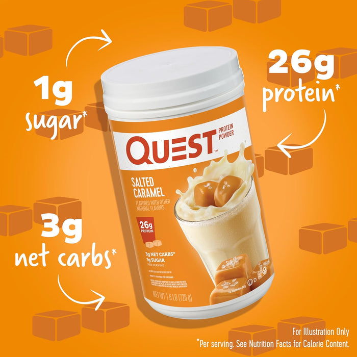 Quest Nutrition Salted Caramel Protein Powder, 1.6lb, 24 servings