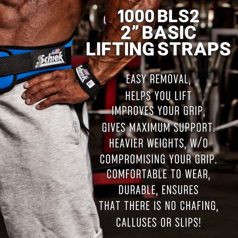 Schiek Model 1000BLS2 Basic Lifting Straps - 2 Inch