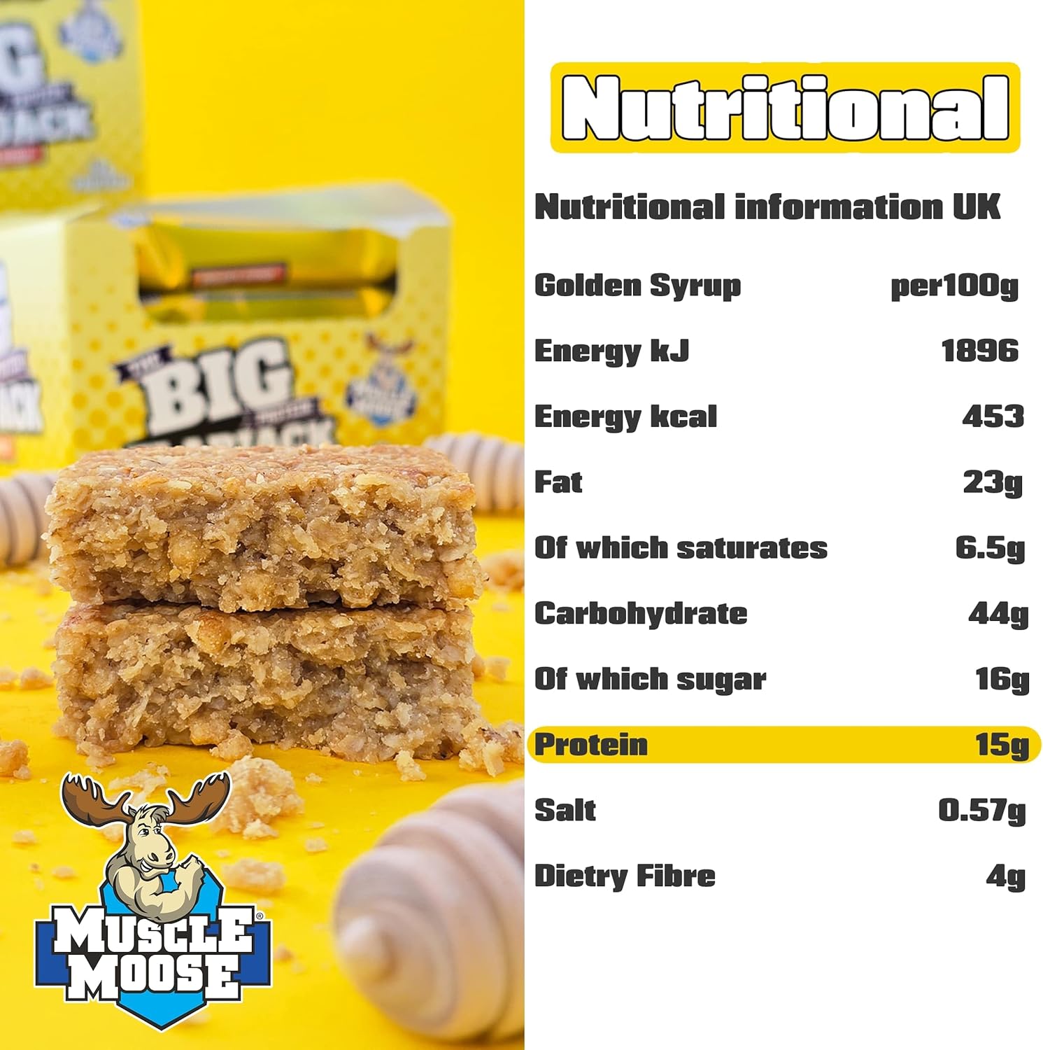 Muscle Moose Big Protein Flapjack 100g - Pack of 12