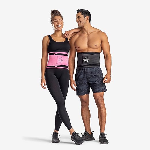 Sports Research Sweet Sweat Waist Trimmer 'Pro Series' Belt with Adjustable Velcro Straps for Men & Women