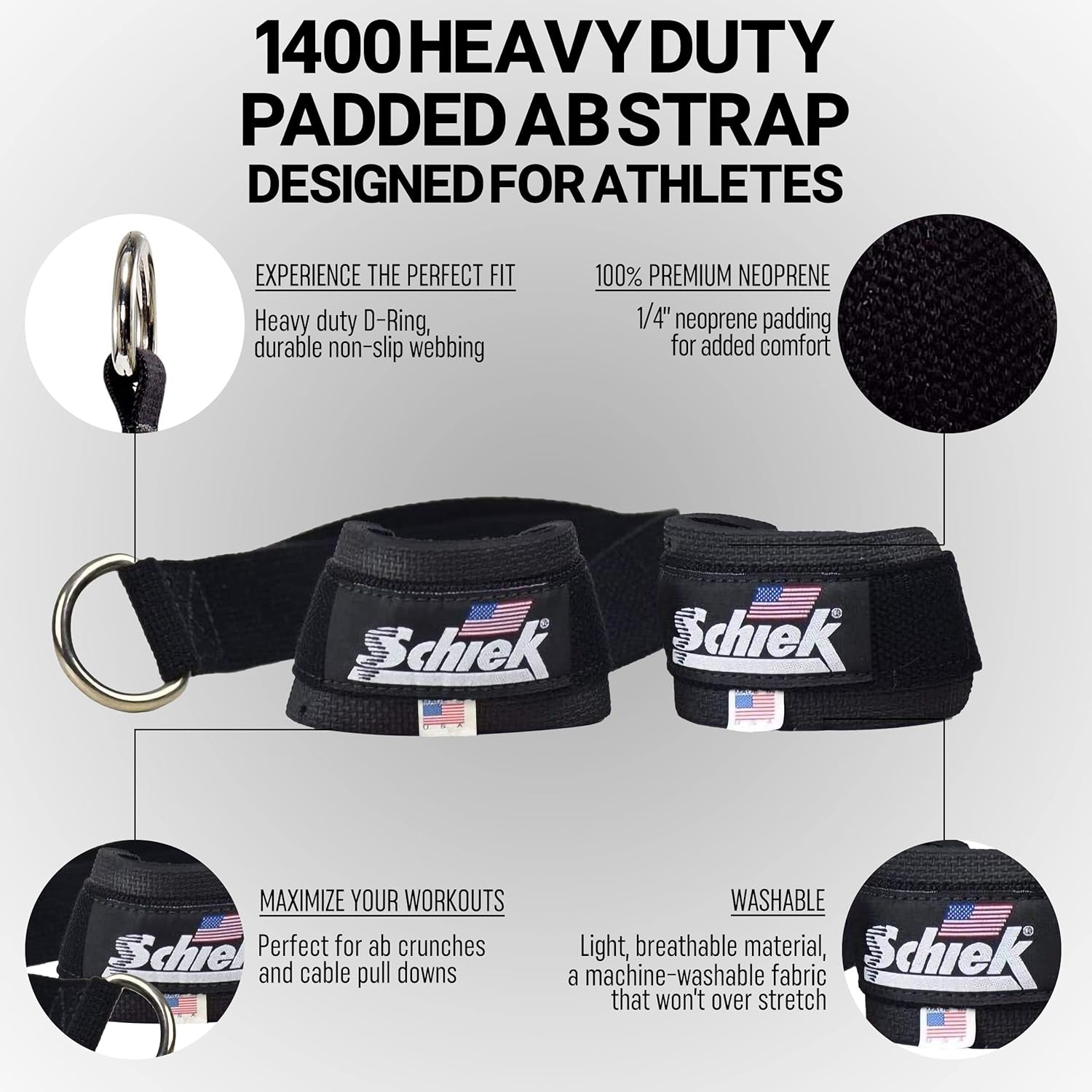 Schiek Ab Strap for Cable Machines