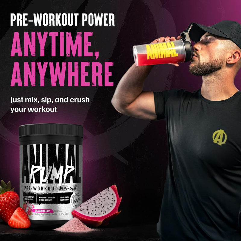 Universal Nutrition Animal Pump Stim-Free Pre Workout Powder for Men & Women, 440g
