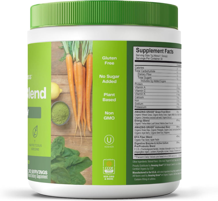 Amazing Grass Green Blend Energy, Lemon Lime, 210g