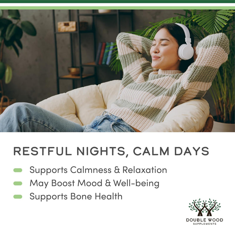 Double Wood Supplements Magnesium Glycinate 400mg - 180 Capsules