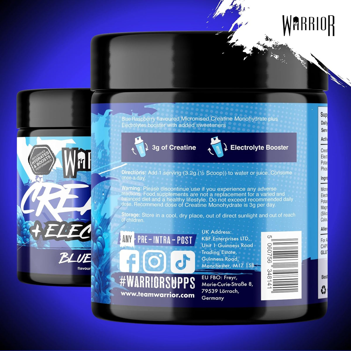 Warrior Creatine + Electrolytes Hydration Drink Mix - 360g