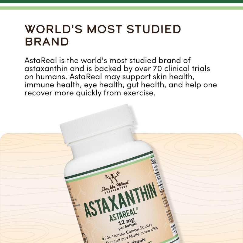 Double Wood Supplements Astaxanthin 12mg - 60 softgels