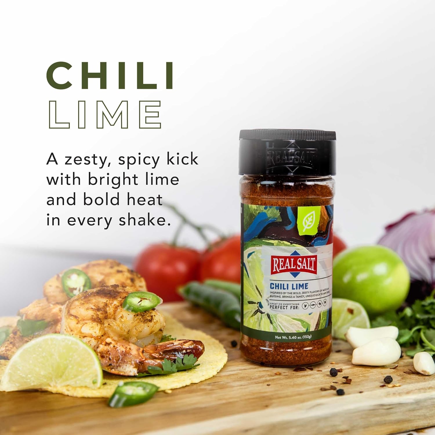 Redmond Real Salt - Chili Lime Seasoning Shaker 5.95 Oz
