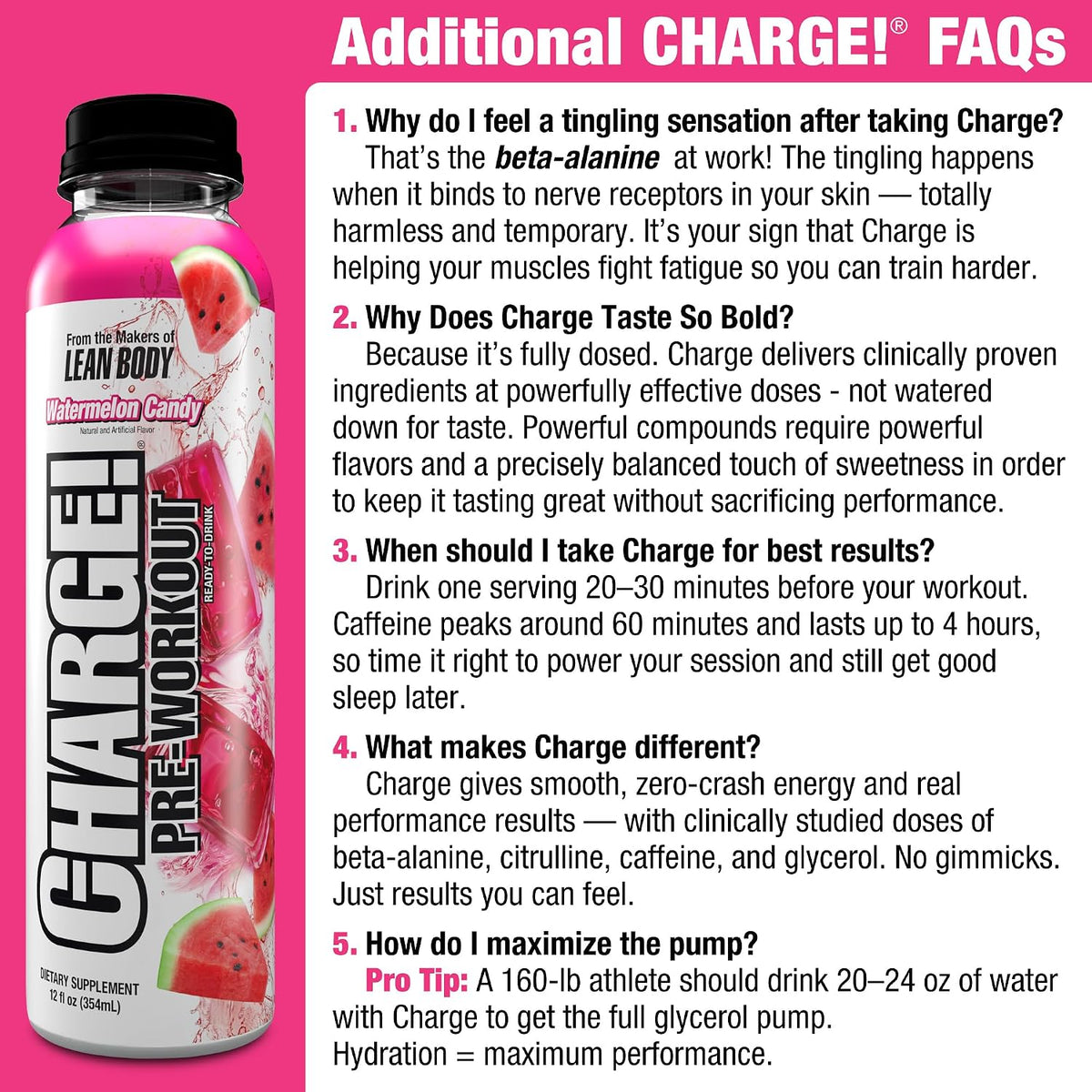 Labrada Charge Pre-Workout Energy Drink 12oz - Pack of 12