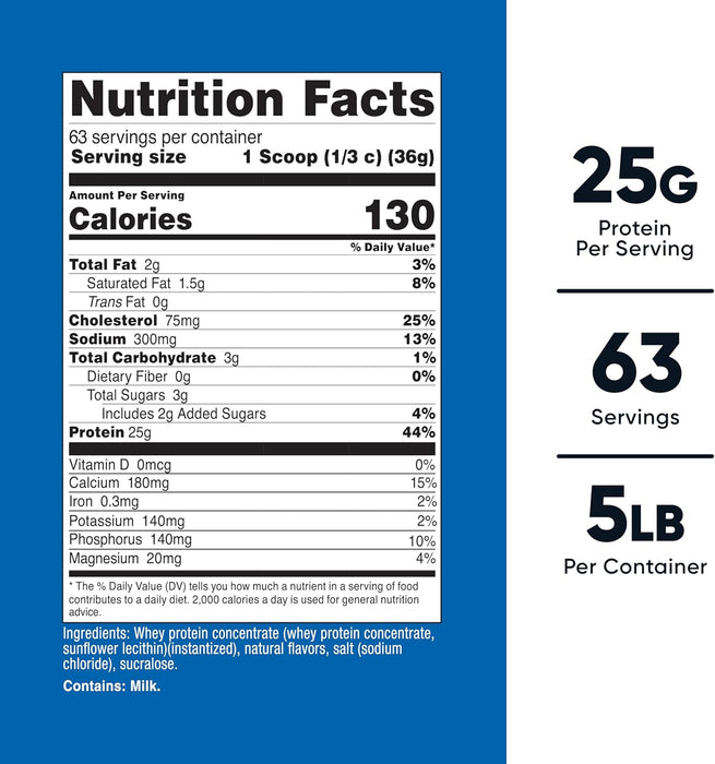 Nutricost Whey Protein Concentrate 5lb - Gluten Free & Non-GMO