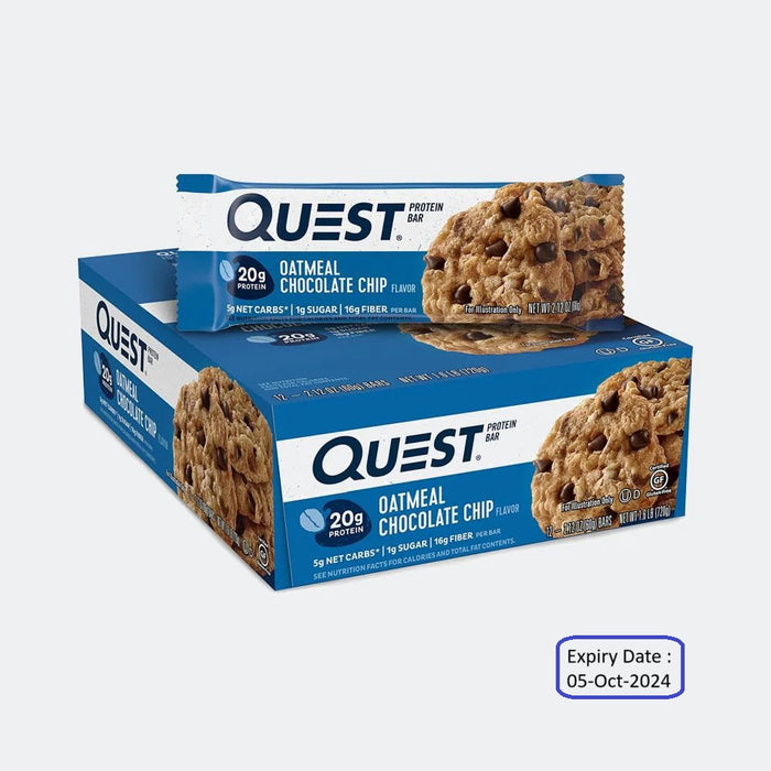 Quest Nutrition Protein Bar - Pack of 12, Protein 20gm, Fiber 13gm, Zero Added Sugar