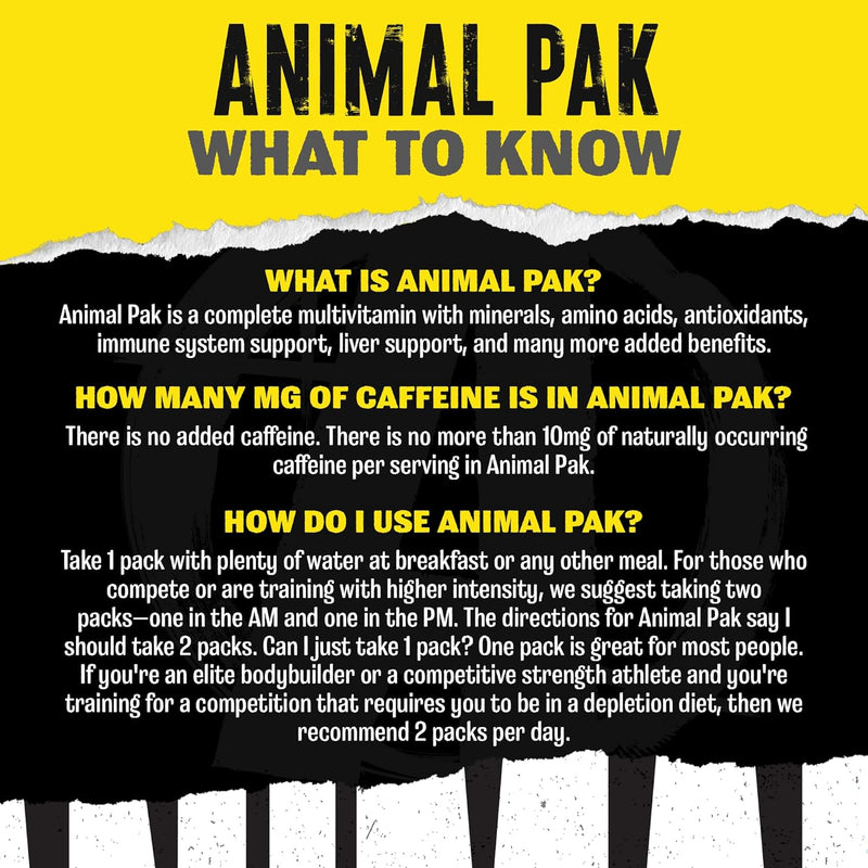 Universal Nutrition Animal Pak Dietary Supplement, 30 Packets