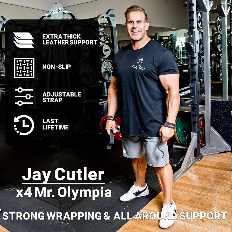 Schiek Model J-1000LLS Jay Cutler Signature Leather Lifting Straps