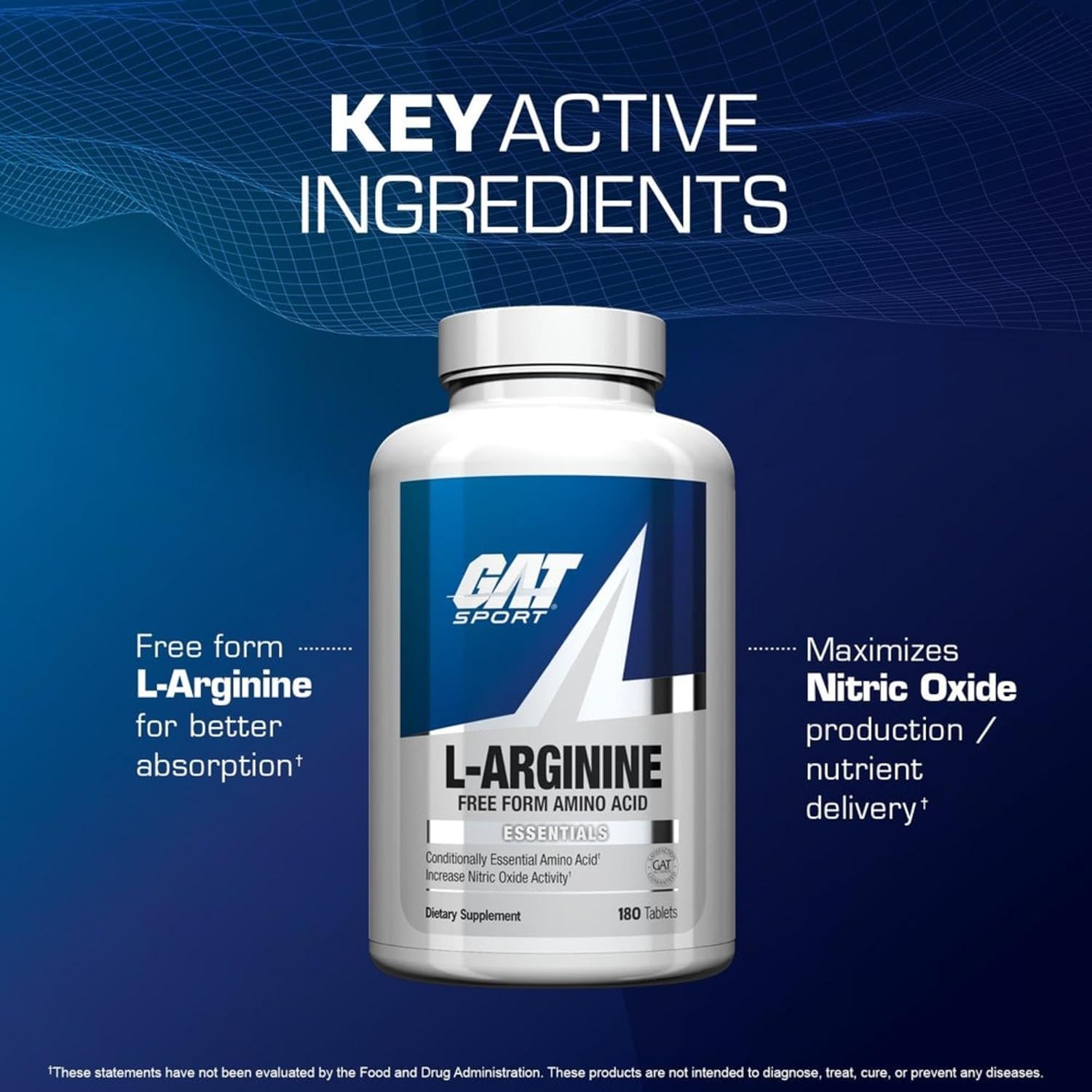 GAT SPORT L-Arginine Tablets - Unflavoured
