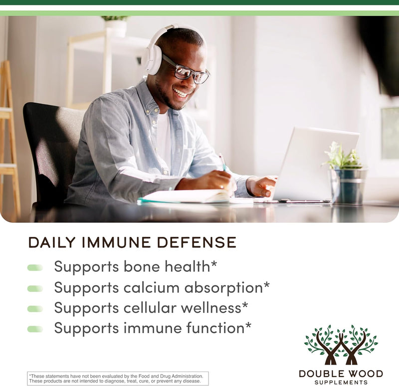 Double Wood Supplements Vitamin D3 + K2 5000 IU Liquid Drops 30 serving