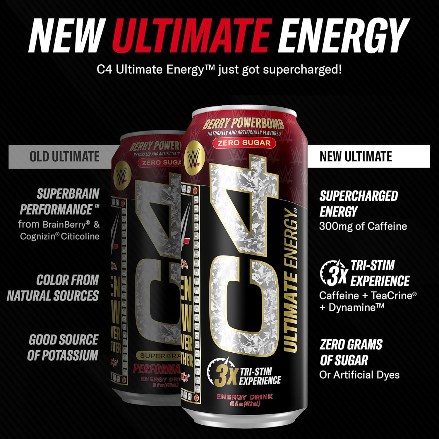 Cellucor C4 Ultimate x WWE Pre Workout Sugar Free Energy Drink 473ml
