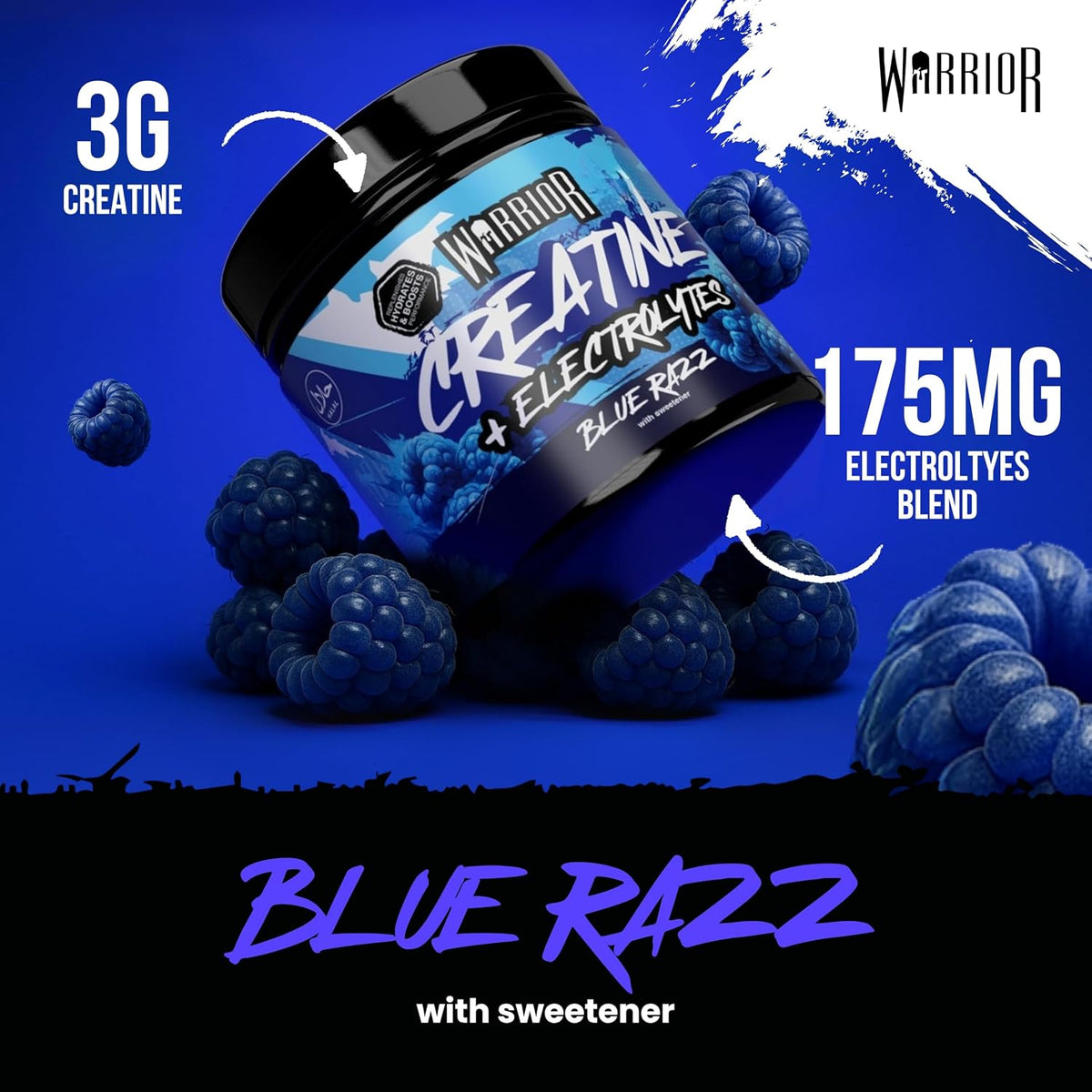 Warrior Creatine + Electrolytes Hydration Drink Mix - 360g