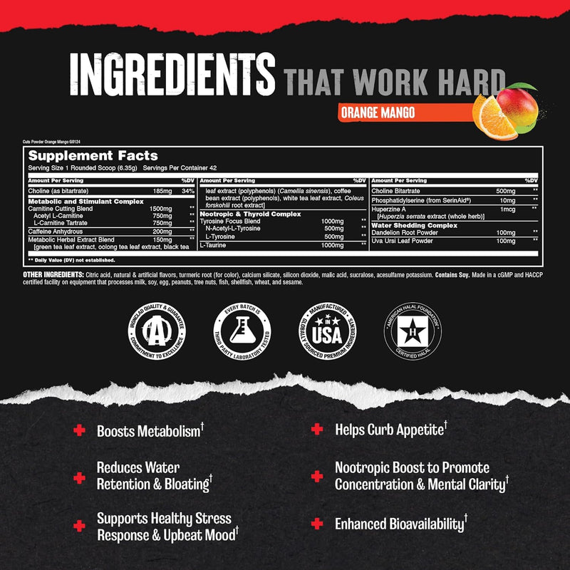 Universal Nutrition Animal Cuts Thermogenic Fat Burner Powder