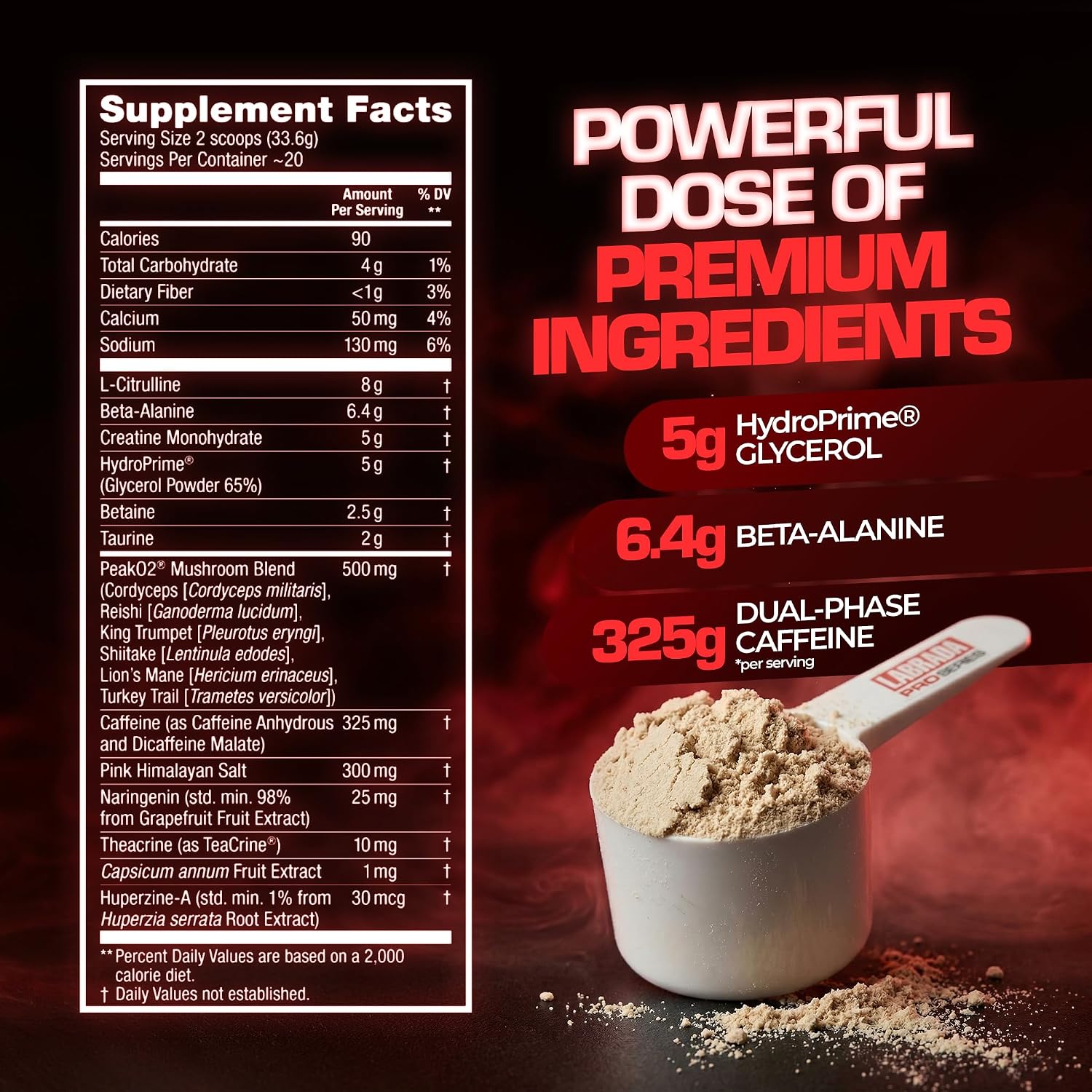Labrada Pro Series Super Charge Pre-Workout Powder 680g - 20 servings