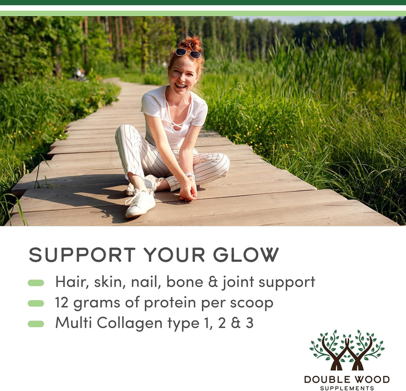 Double Wood Supplements Hydrolyzed Collagen Peptides 38 serving - 456g