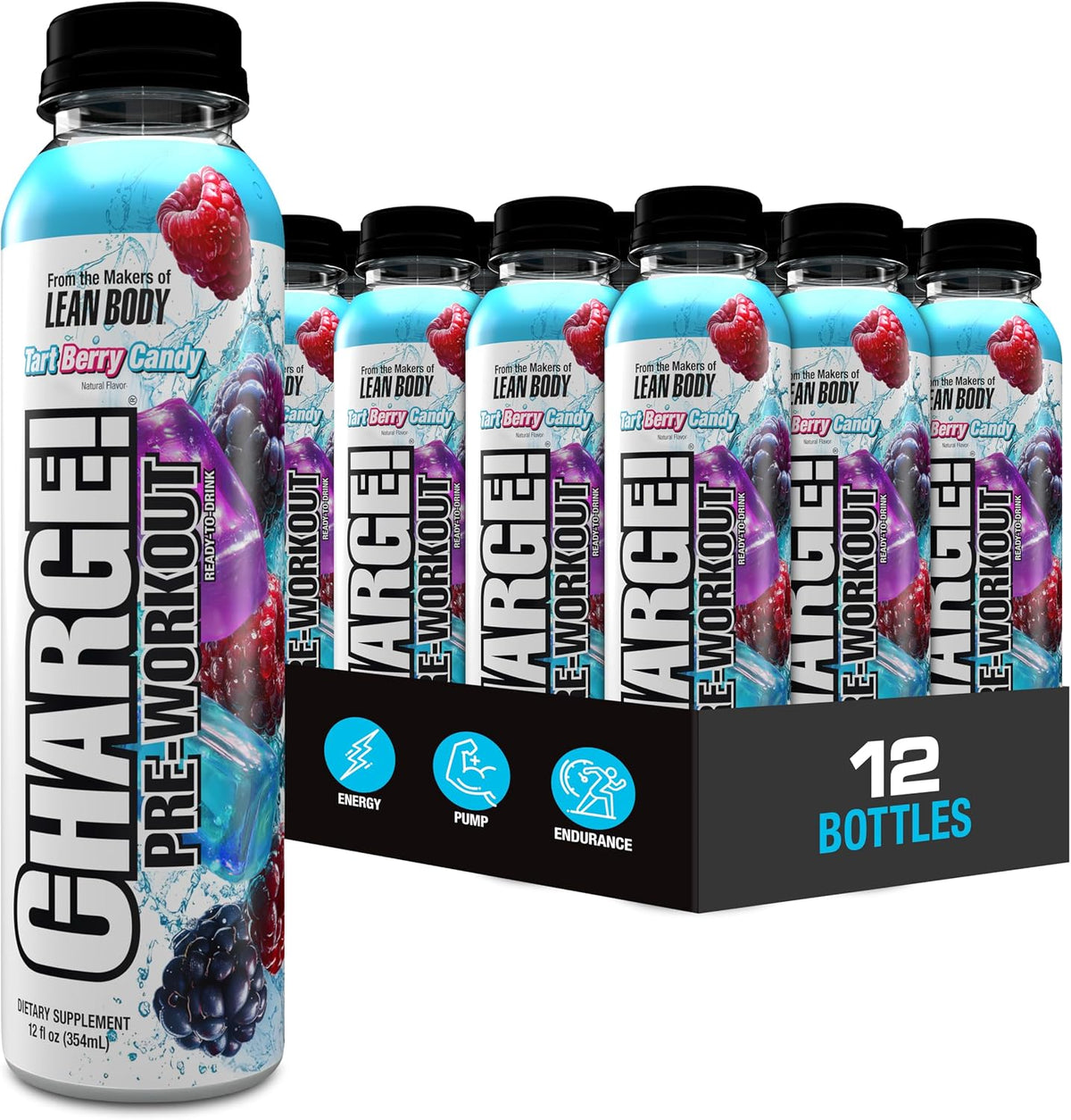Labrada Charge Pre-Workout Energy Drink 12oz - Pack of 12