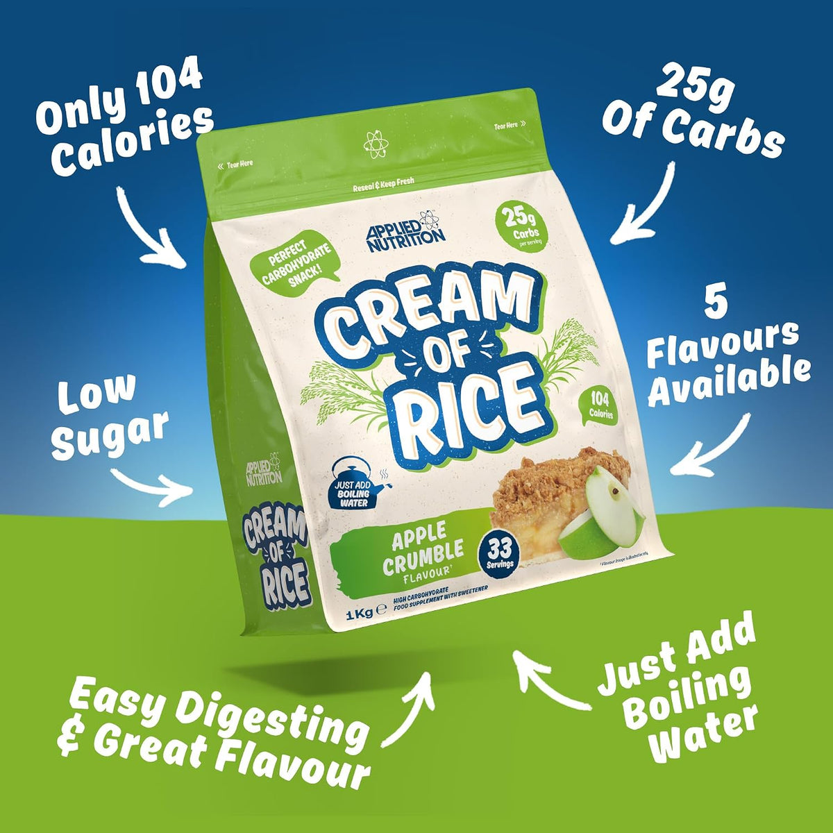 Applied Nutrition Cream of Rice 1kg - Carbohydrate Supplement