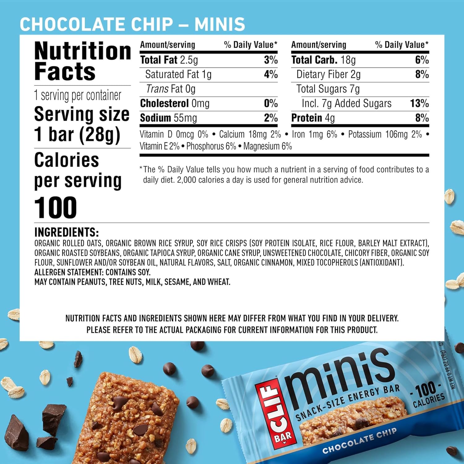 Clif Bar Mini Energy Bars 28g - Pack of 10