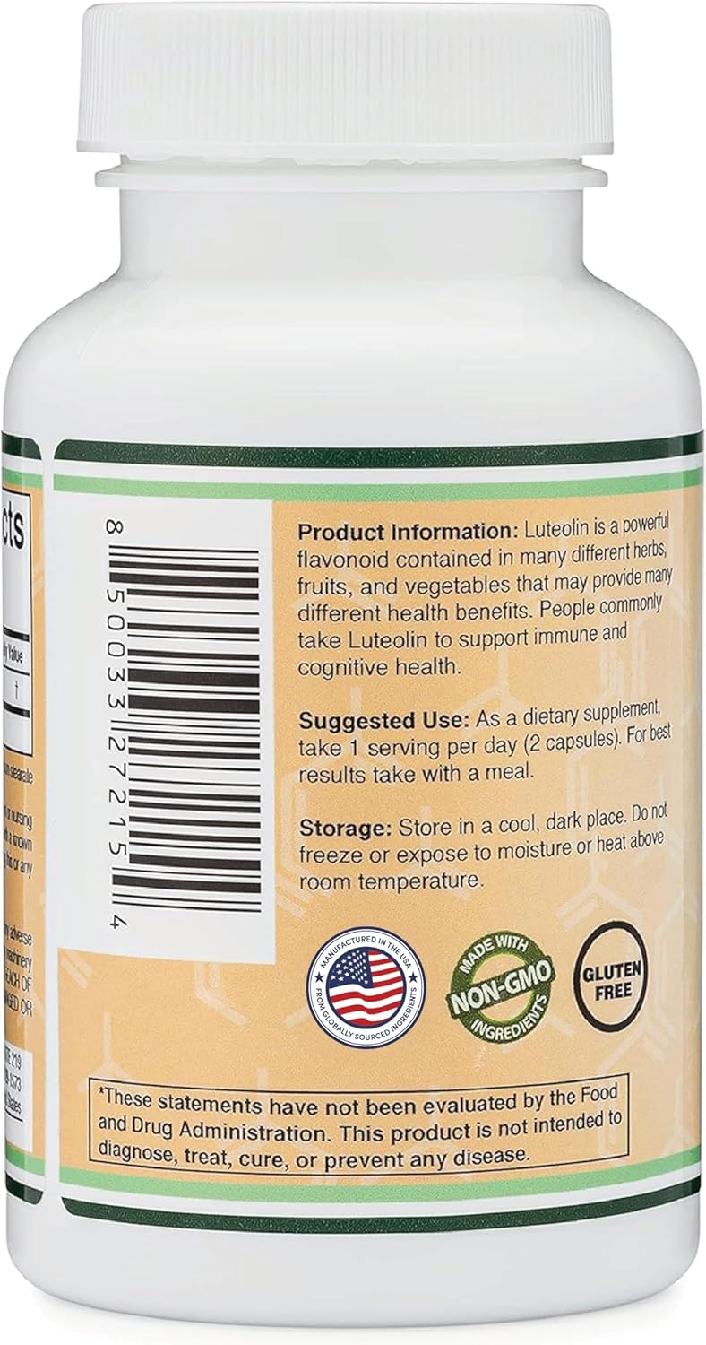 Double Wood Supplements Luteolin 100mg - 120 Capsules