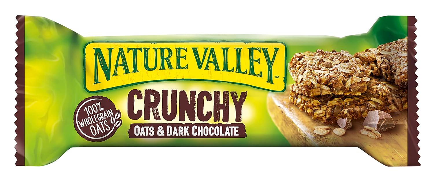 Nature Valley Crunchy Oats & Dark Chocolate Cereal Bar 42g (18x2 Bar Pack)