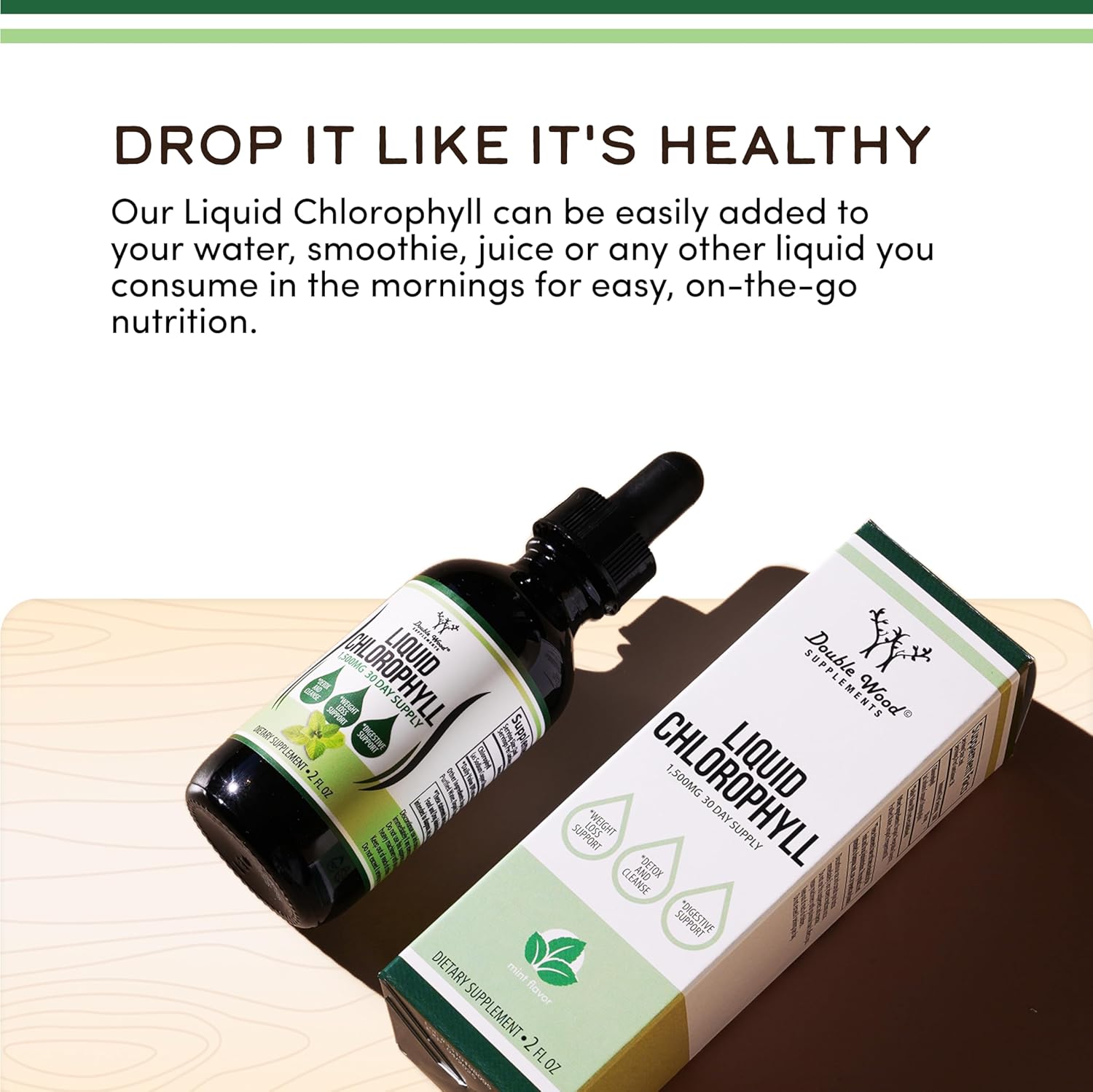 Double Wood Supplements Liquid Chlorophyll Drops 2 Fl oz