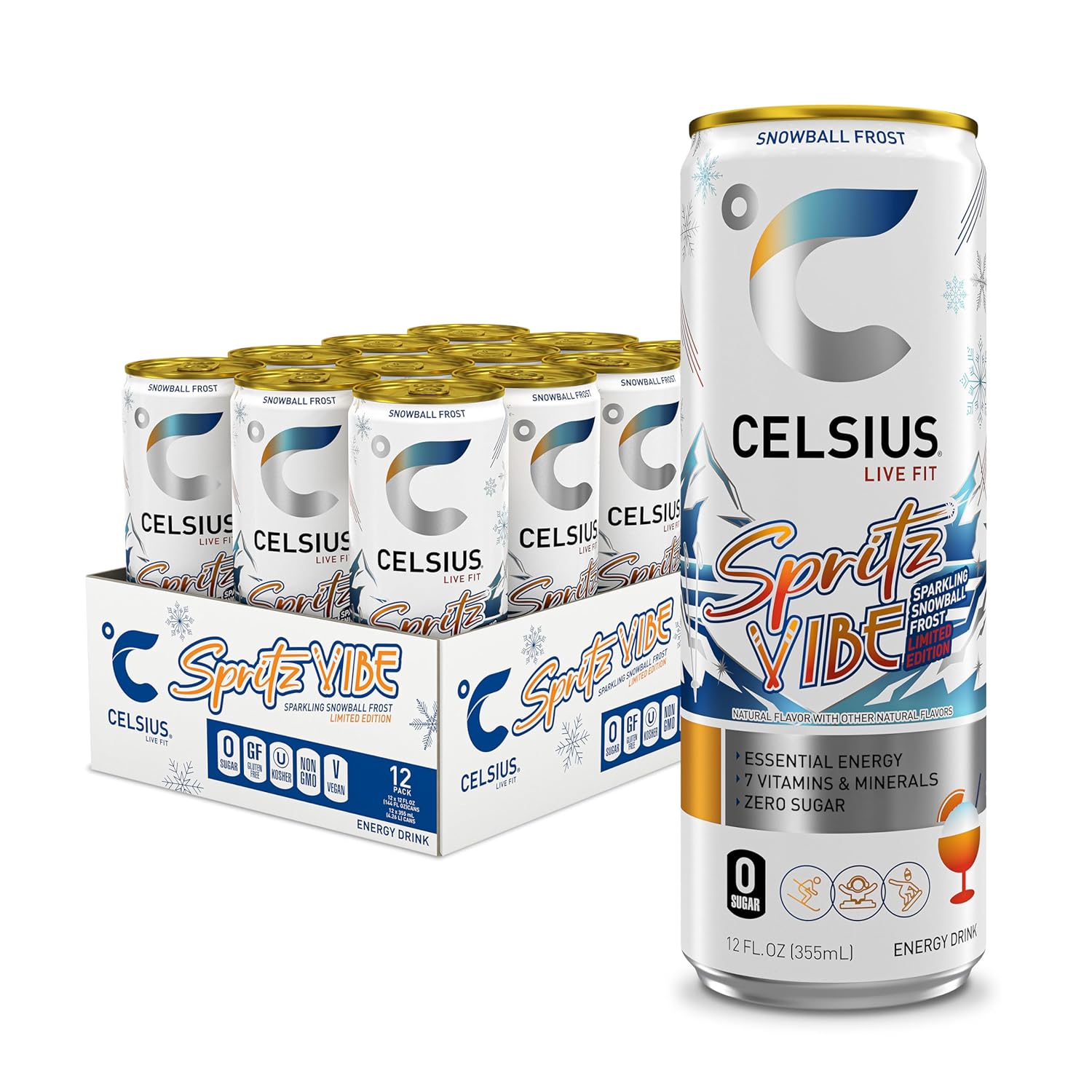 CELSIUS Fitness Drink 12oz Slim Can - (Pack of 12)