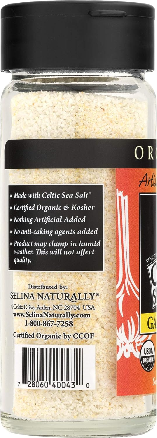 Celtic Sea Salt Organic Garlic Salt 2.4oz 68g