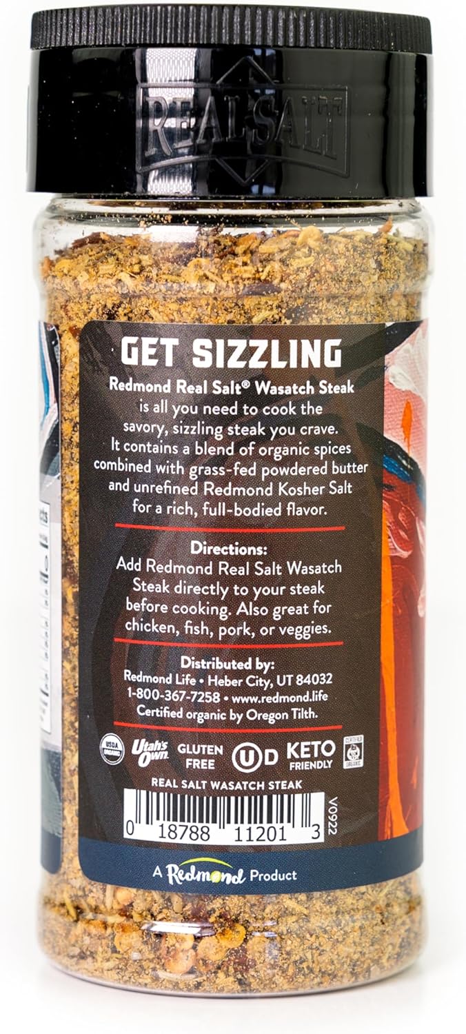 Redmond Real Salt - Wasatch Steak Seasoning Shaker 5.05 Oz