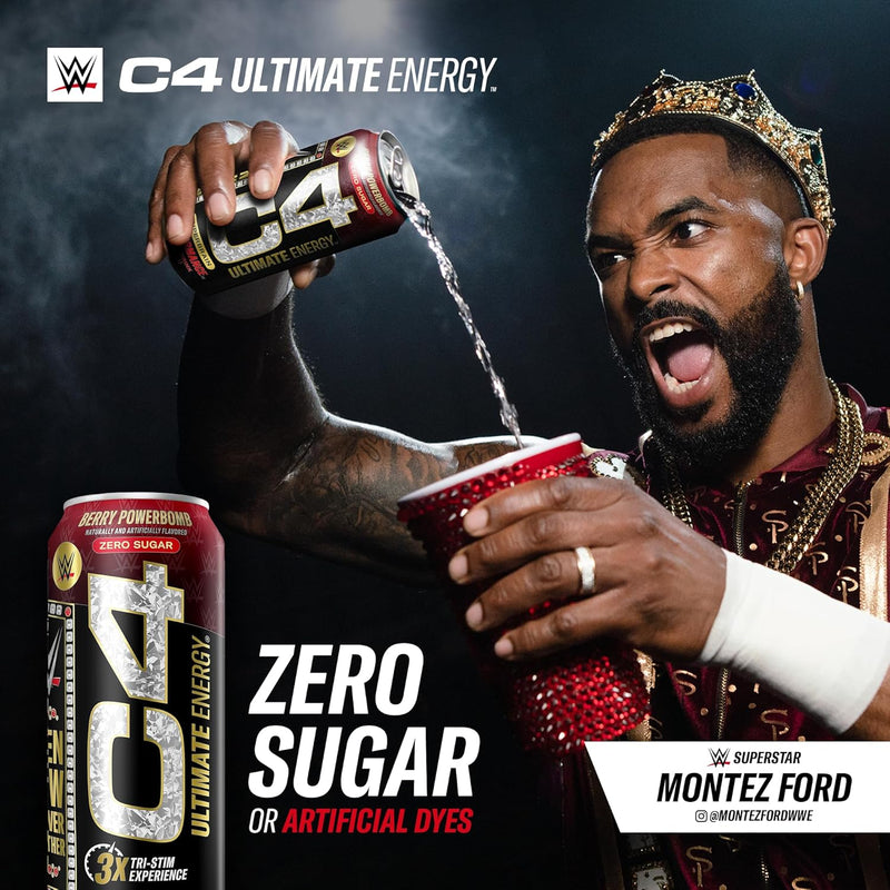 Cellucor C4 Ultimate x WWE Pre Workout Sugar Free Energy Drink 473ml