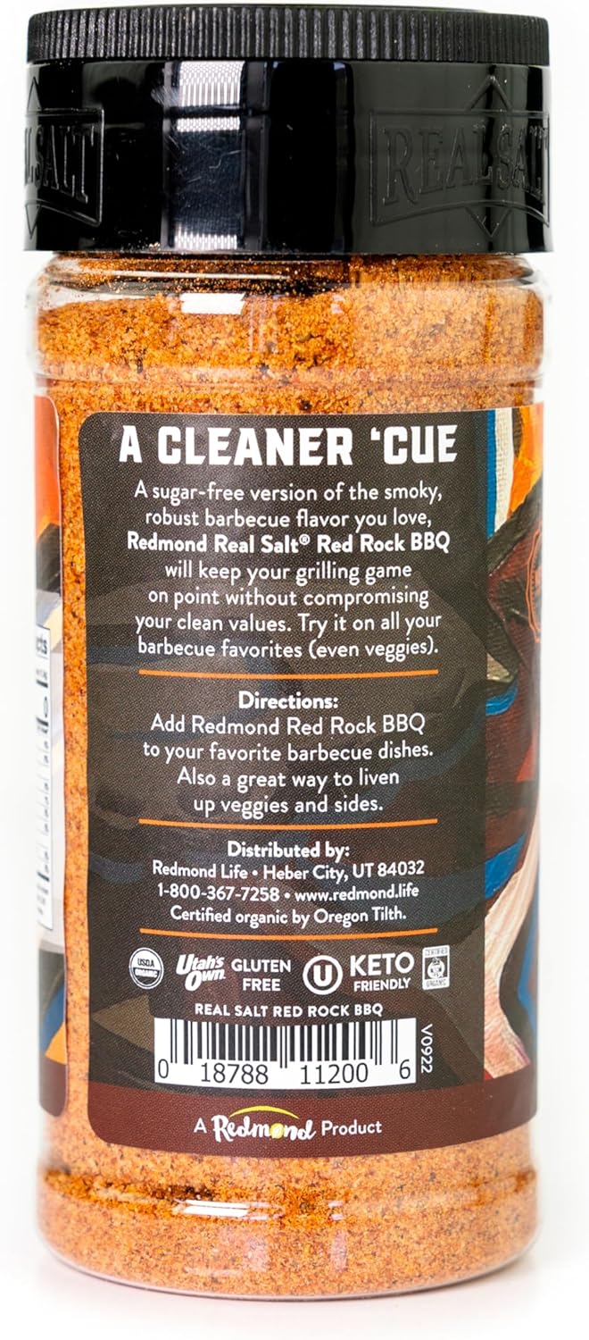 Redmond Real Salt - Red Rock BBQ Seasoning Shaker 6.55 Oz