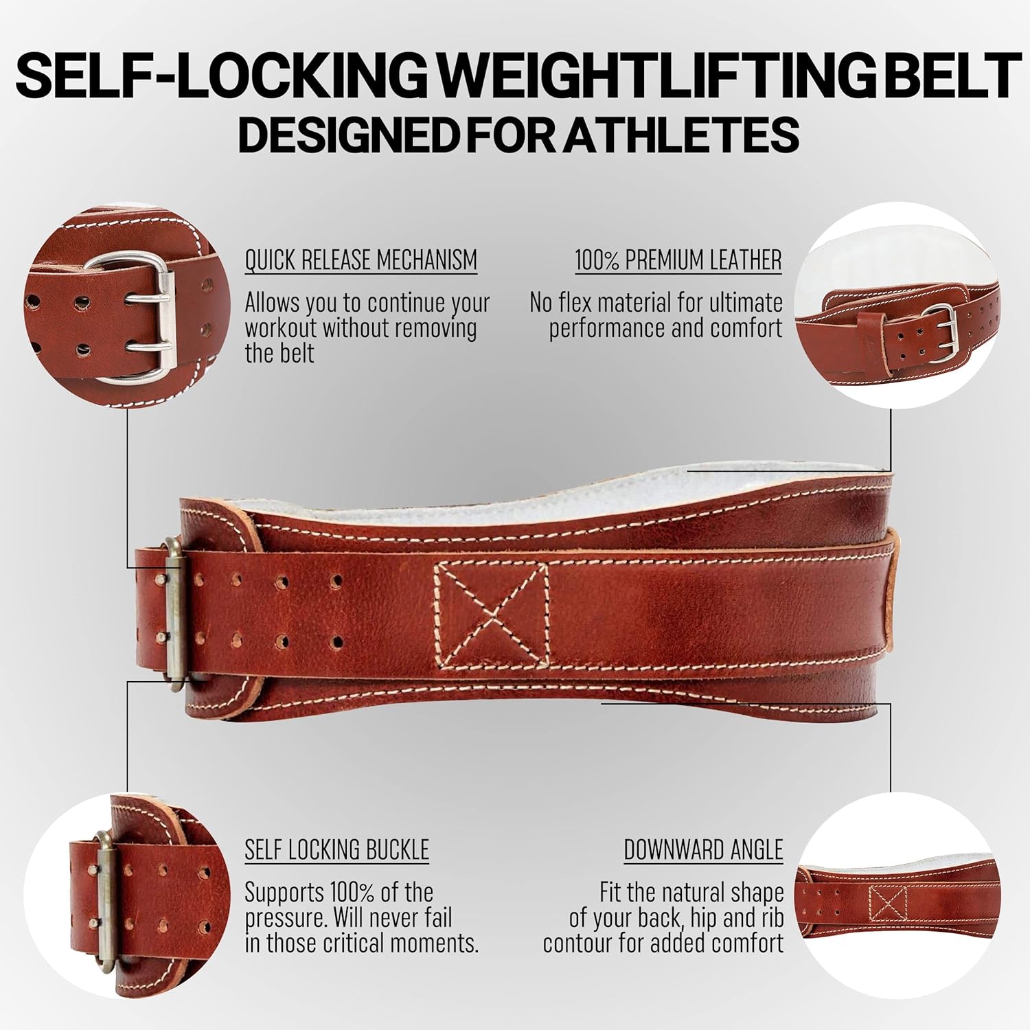 Schiek SL2004 Power Leather Contour Belt - Small