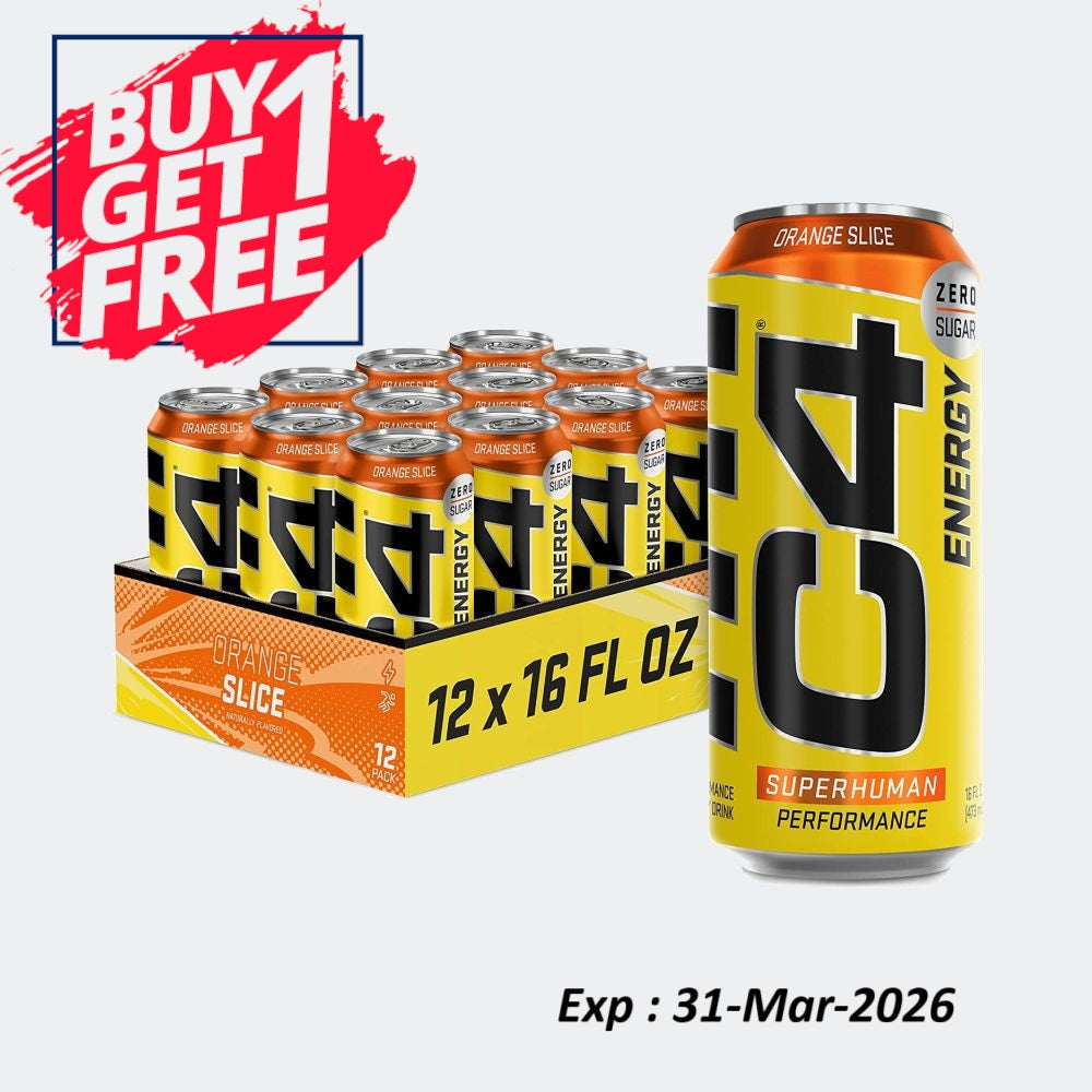 Cellucor C4 Carbonated Zero Sugar Pre Workout Energy Drink 16 Fl oz - Pack of 12