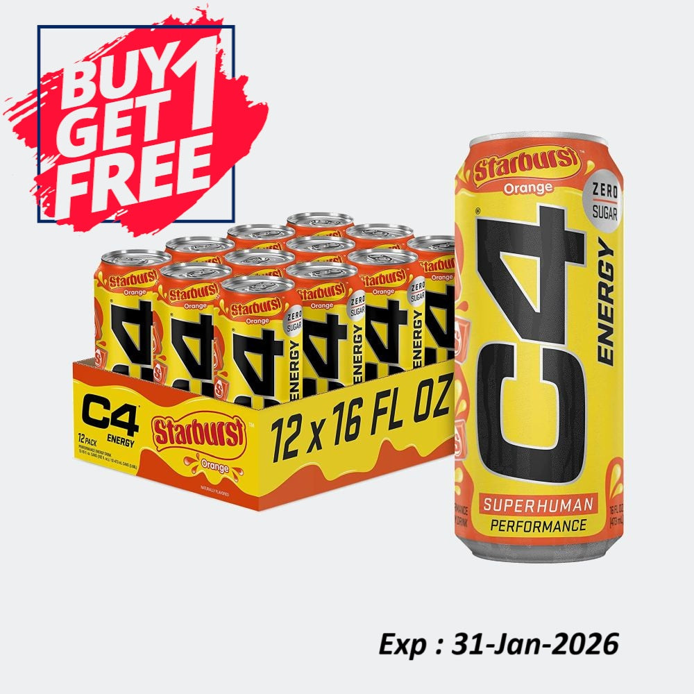 Cellucor C4 Carbonated Zero Sugar Pre Workout Energy Drink 16 Fl oz - Pack of 12