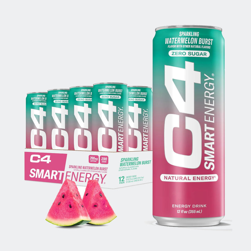 Cellucor C4 Smart Energy Drink Boost Focus and Energy with Zero Sugar, Natural Energy and Nootropics, 12 Fl Oz, (Pack of 12)