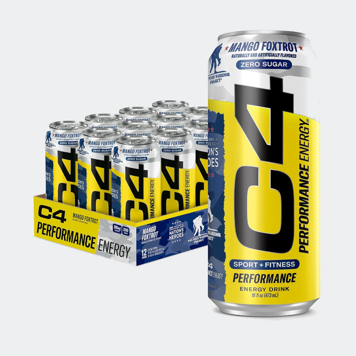 Cellucor C4 Carbonated Zero Sugar Pre Workout Energy Drink 16 Fl oz, Pack of 12