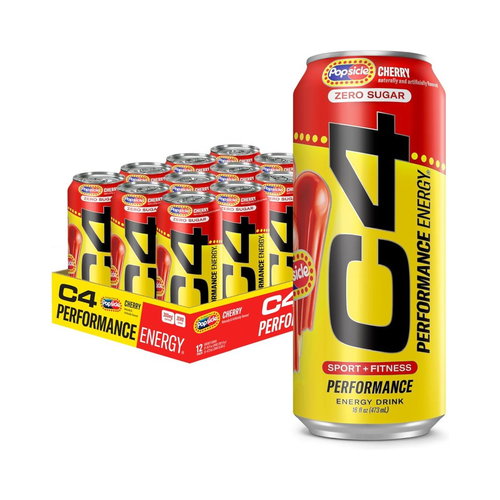 Cellucor C4 Carbonated Zero Sugar Pre Workout Energy Drink 16 Fl oz - Pack of 12