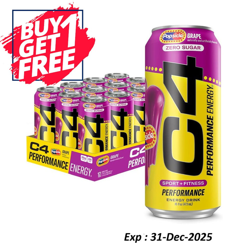 Cellucor C4 Carbonated Zero Sugar Pre Workout Energy Drink 16 Fl oz - Pack of 12