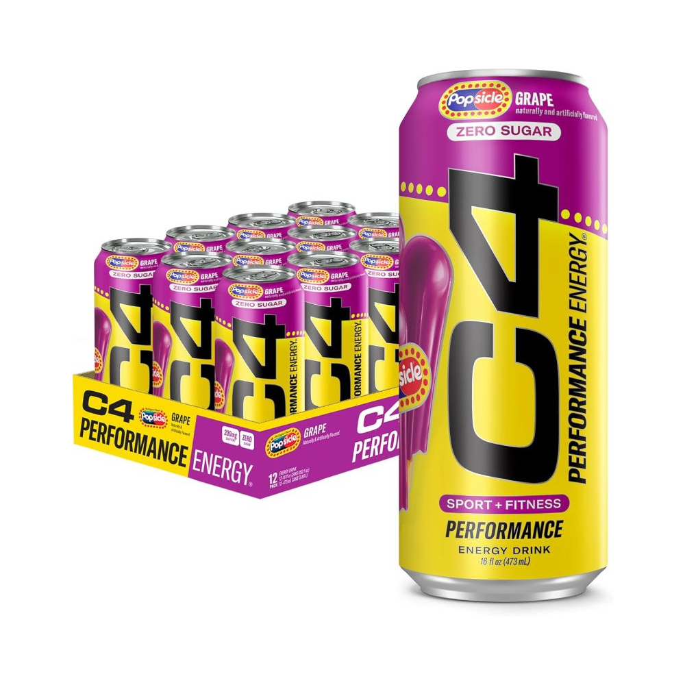 Cellucor C4 Carbonated Zero Sugar Pre Workout Energy Drink 16 Fl oz - Pack of 12