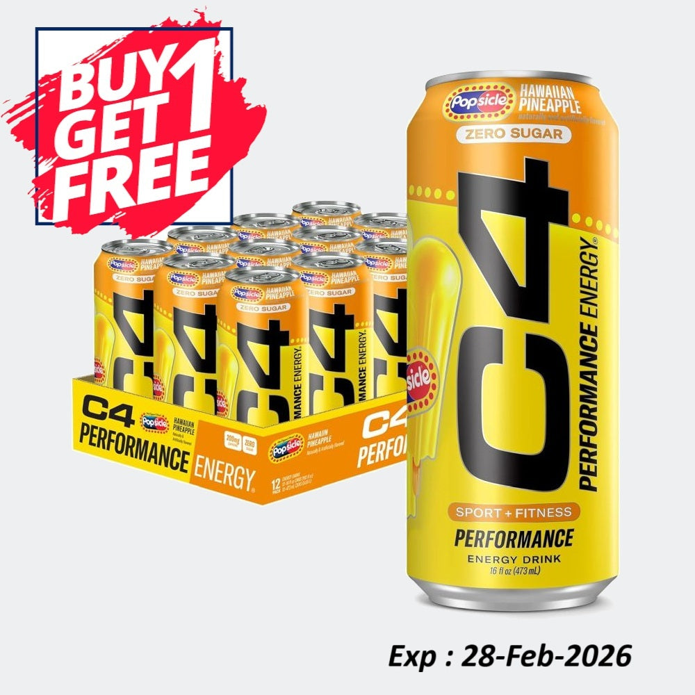 Cellucor C4 Carbonated Zero Sugar Pre Workout Energy Drink 16 Fl oz - Pack of 12