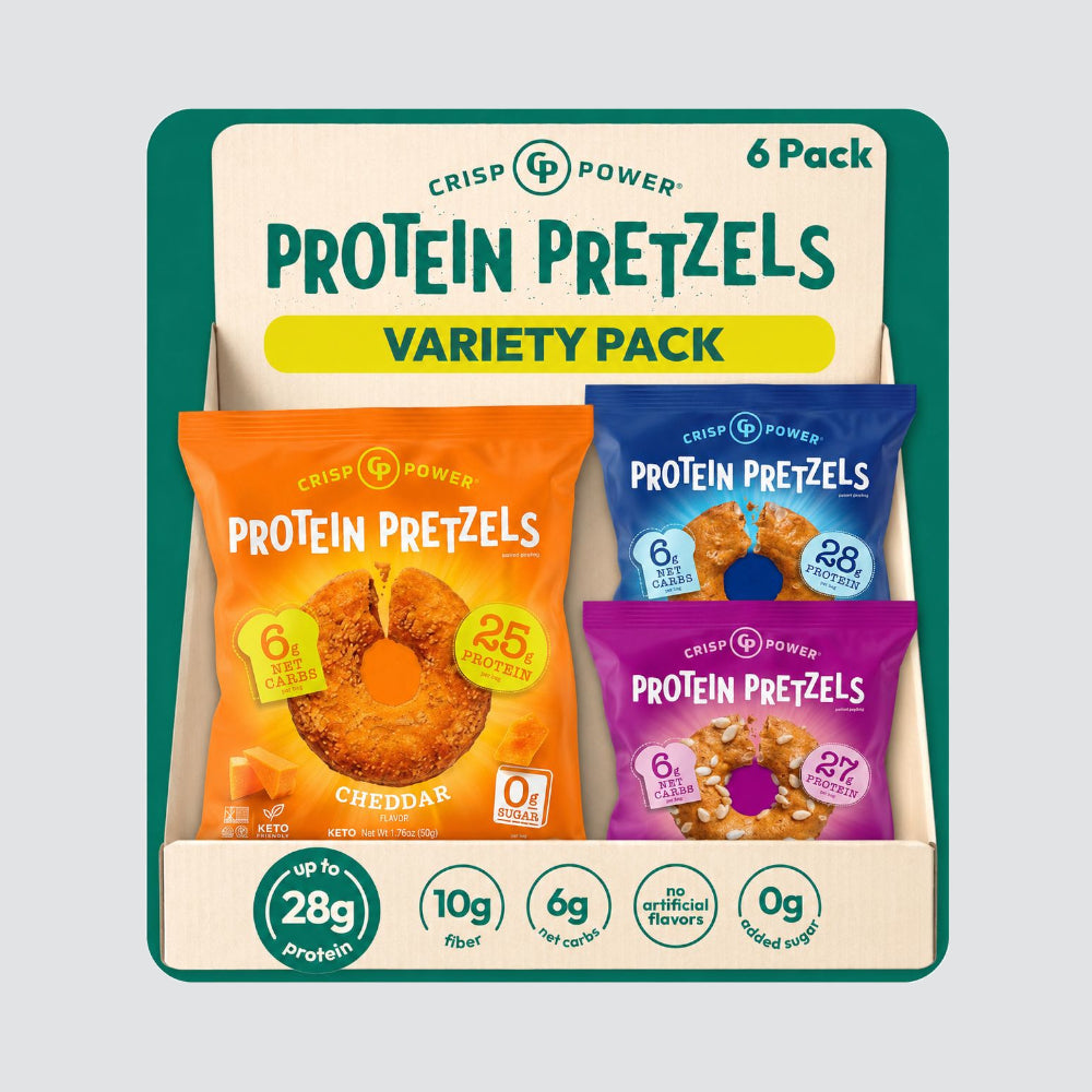 Crisp Power Protein Pretzels 50g - Pack of 6